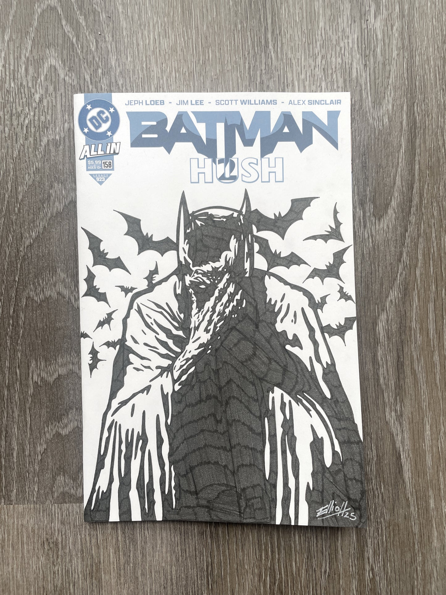 GOTHIC BATMAN HUSH 2 SKETCH COVER