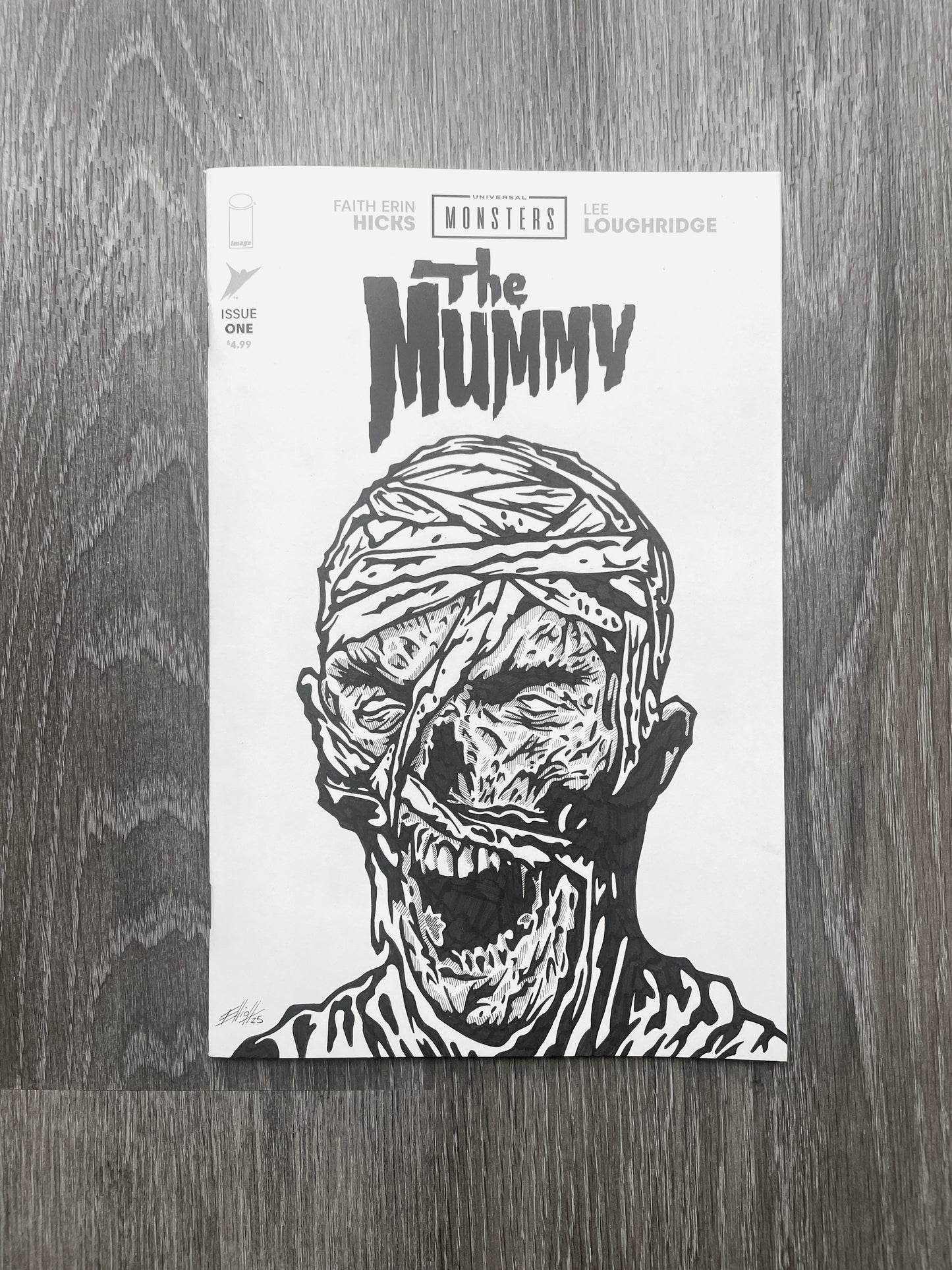 THE MUMMY #1 SKETCH COVER